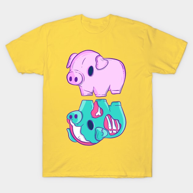 Zombie pig T-Shirt by Jess Adams